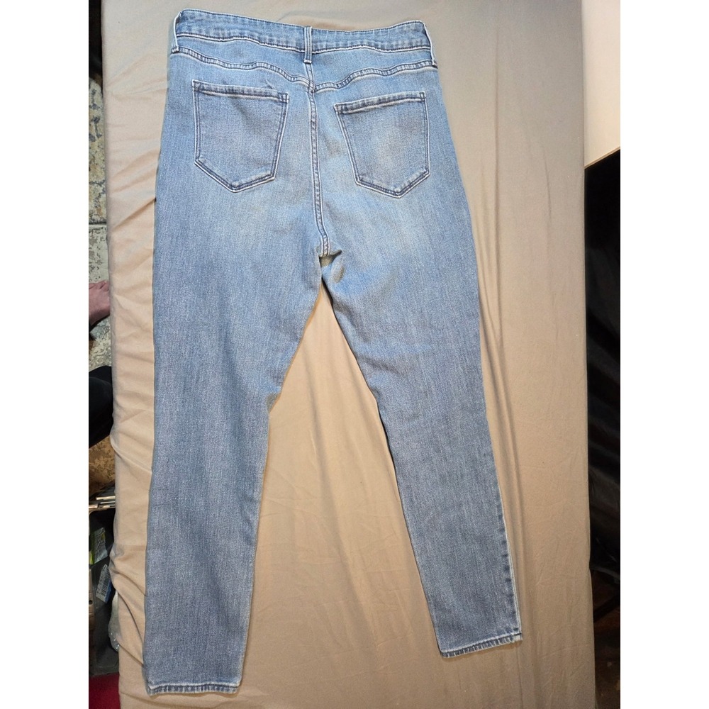 526 Old Navy Women's Size 10 Light Wash Straight Leg Jeans High Rise Denim - Picture 14 of 15